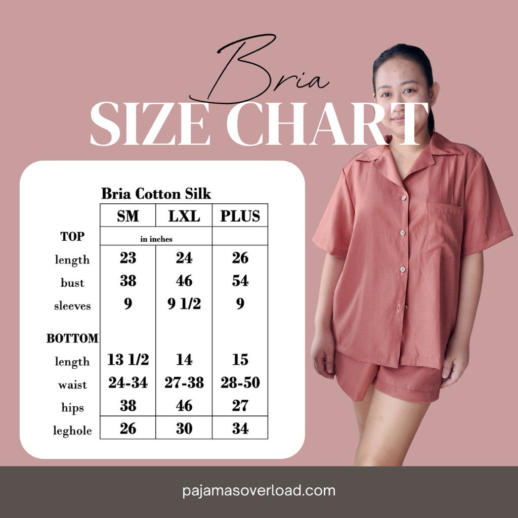 BRIA | cotton silk shortsleeves top + shorts sleepwear set | PajamasOverload