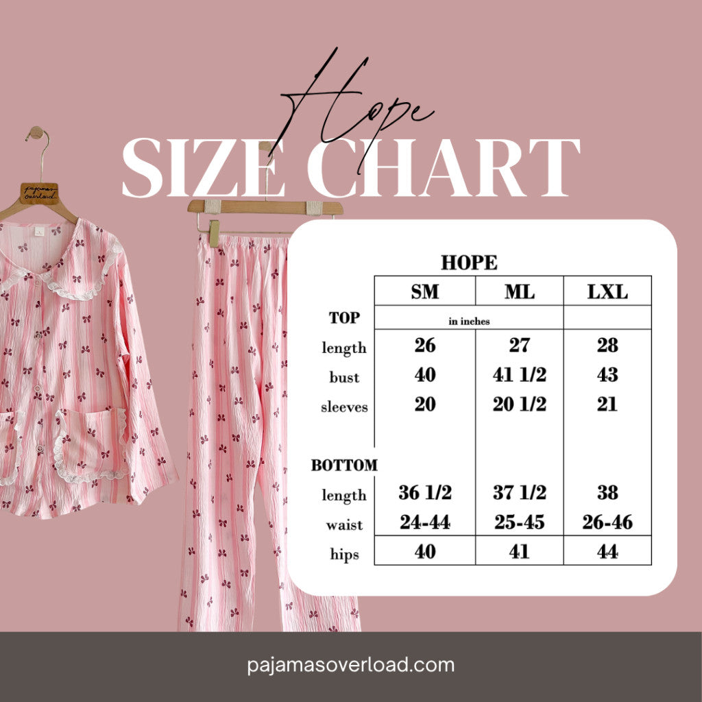 HOPE | crumpled long sleeves top + pants sleepwear pajama set | PajamasOverload