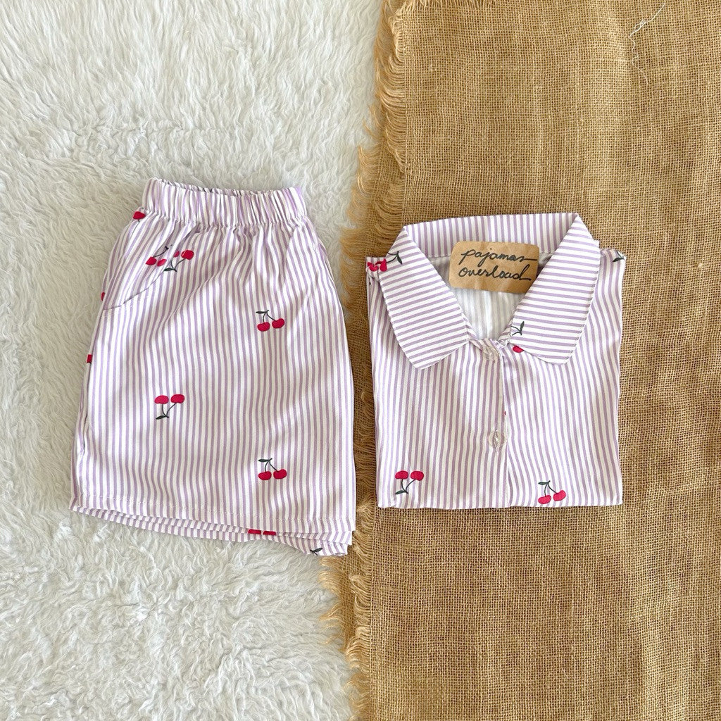 JULIANA | soft linen shortsleeves + shorts buttondown set | PajamasOverload