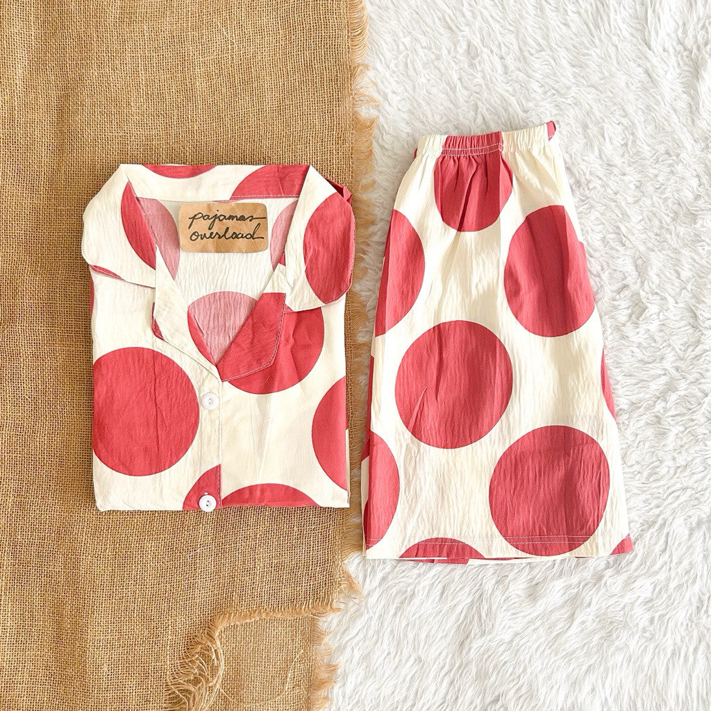 ANGELICA | crumpled extreme oversize top + shorts sleepwear set | PajamasOverload