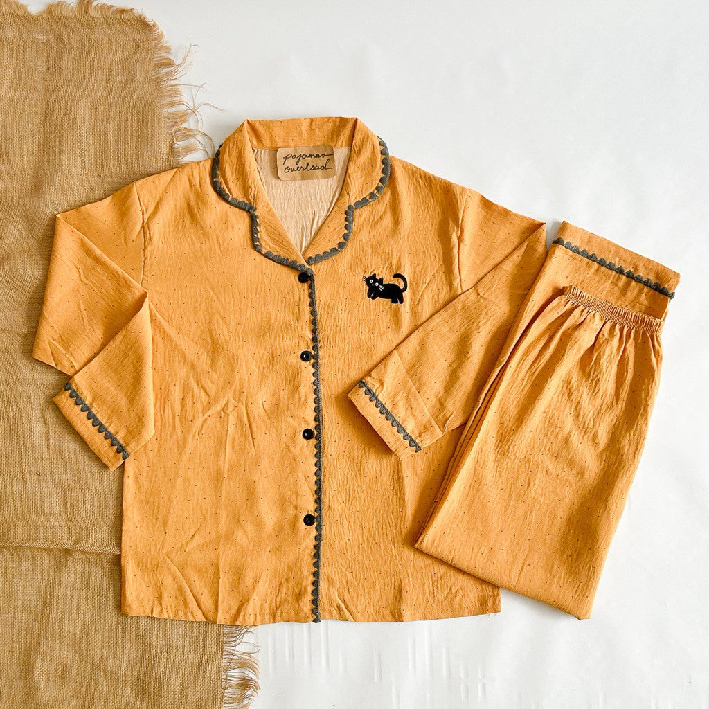 KAWAII | crumpled longsleeves + pants sleepwear pajama set | PajamasOverload