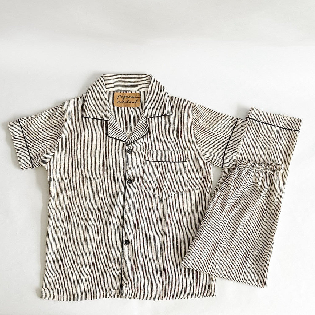 MIKE CRUMPLED | crumpled shortsleeves + pants sleepwear pajama set for MEN | PajamasOverload