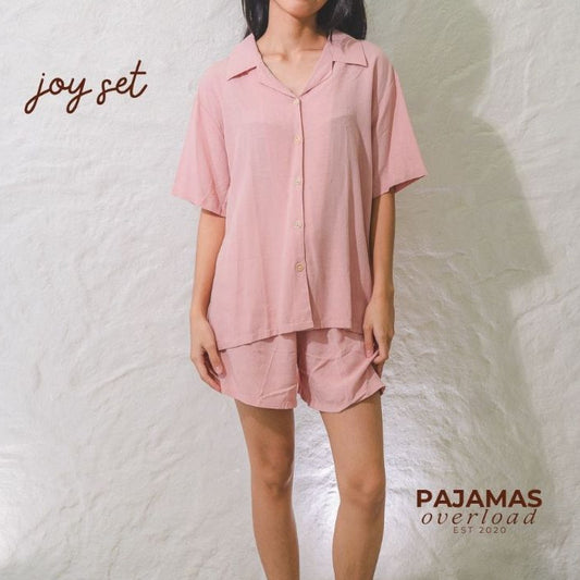 JOY | challis shortsleeves top + shorts sleepwear set | PajamasOverload