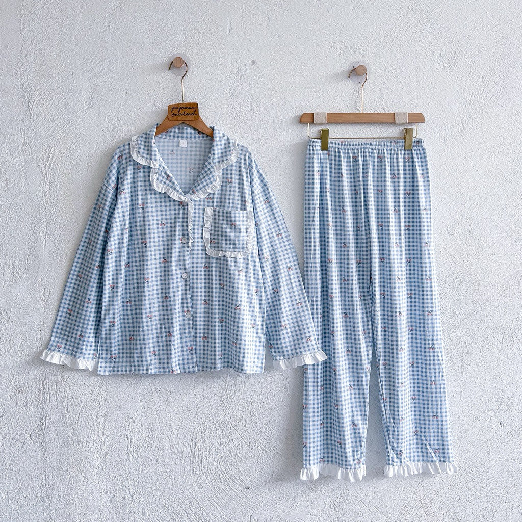 ROSS | Poly Cotton longsleeves top + pants sleepwear pajama set | PajamasOverload
