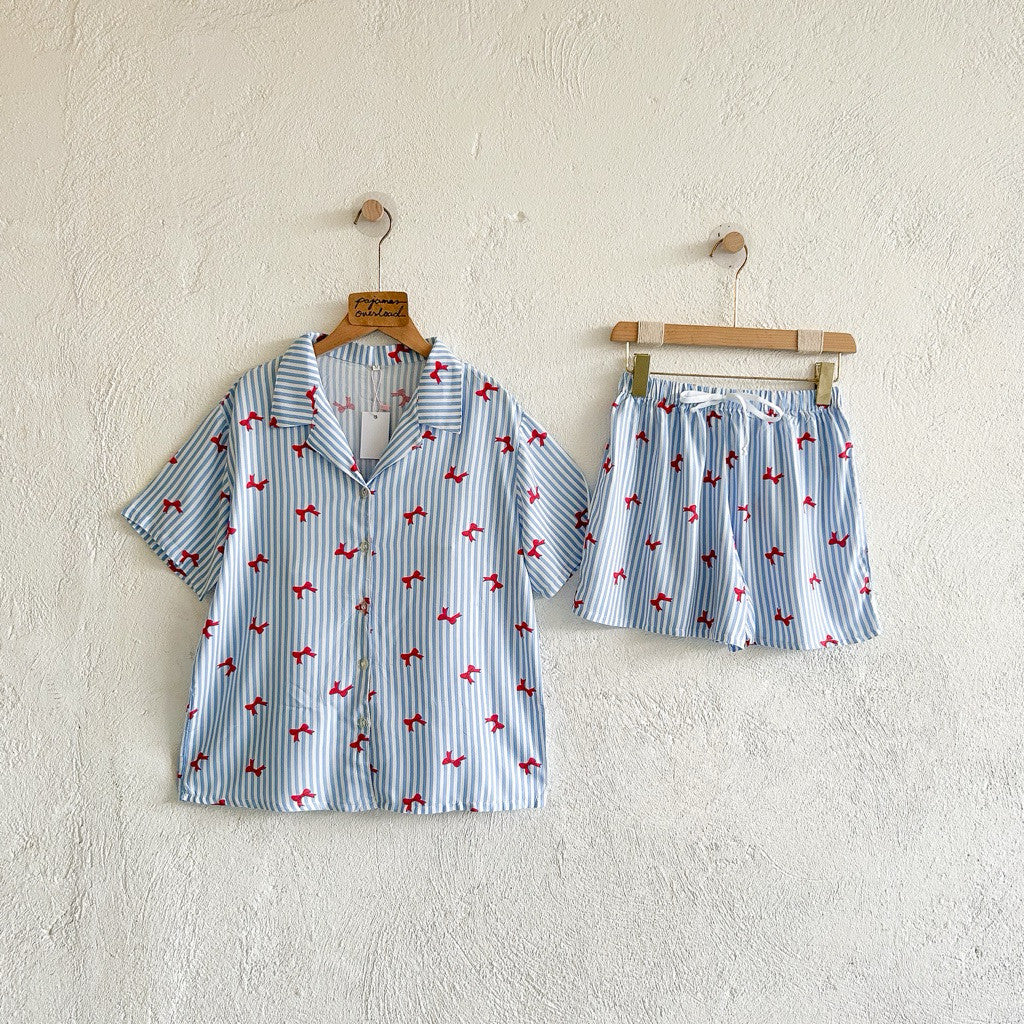 JOY LIMITED PRINT | challis/softlinen shortsleeves + shorts sleepwear pajama set | PajamasOverload