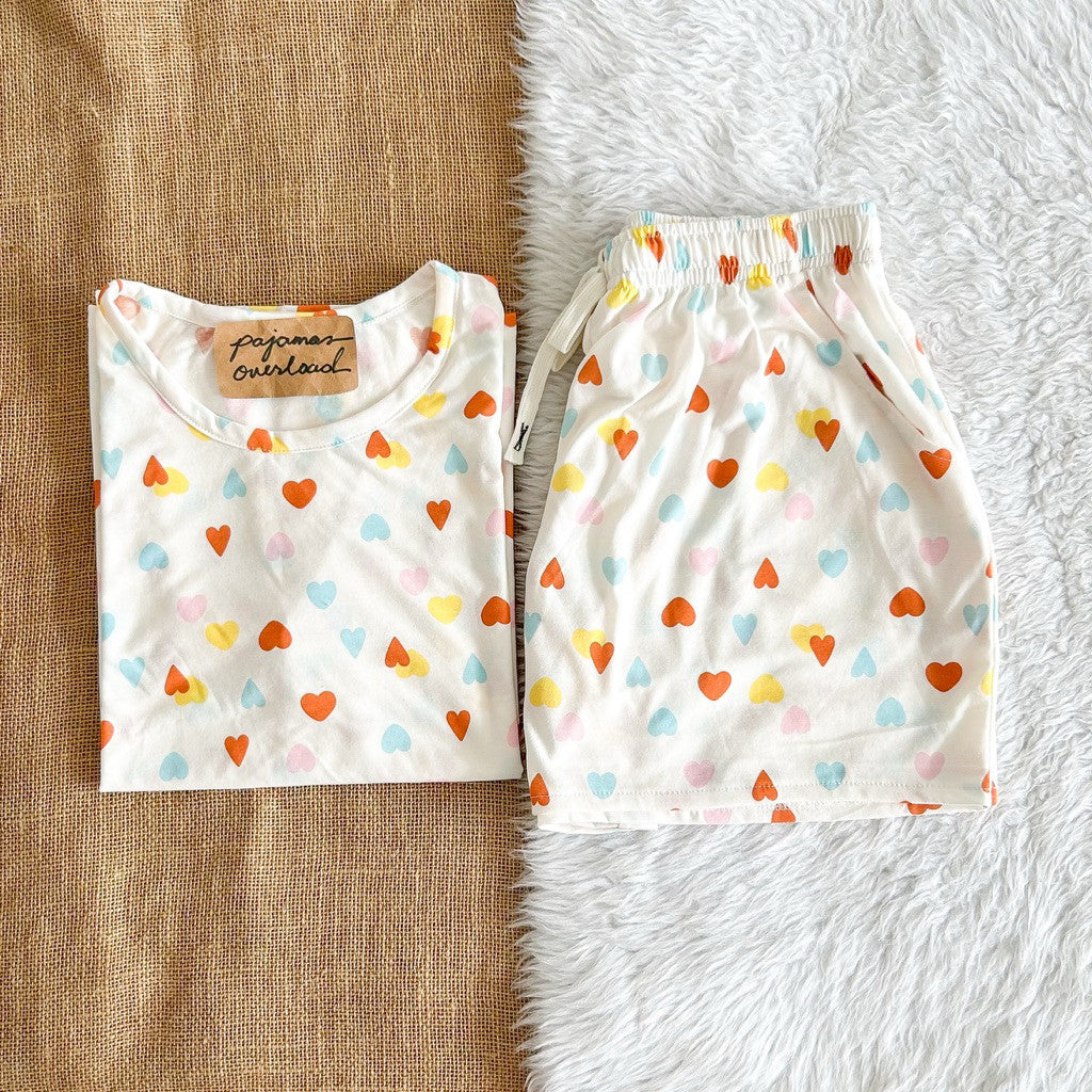 LIZ | cotton jersey oversized shirt + shorts loungewear pajama set | PajamasOverload