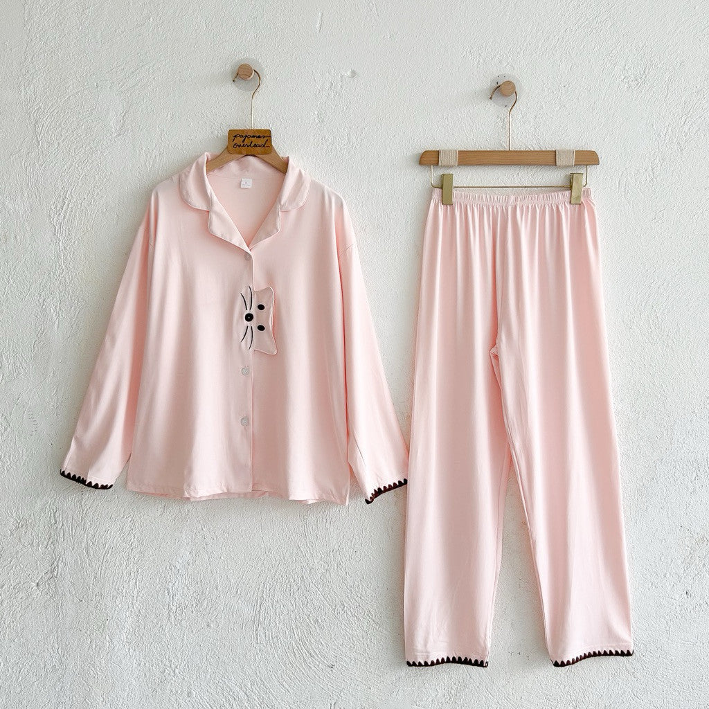 ROSS | Poly Cotton longsleeves top + pants sleepwear pajama set | PajamasOverload