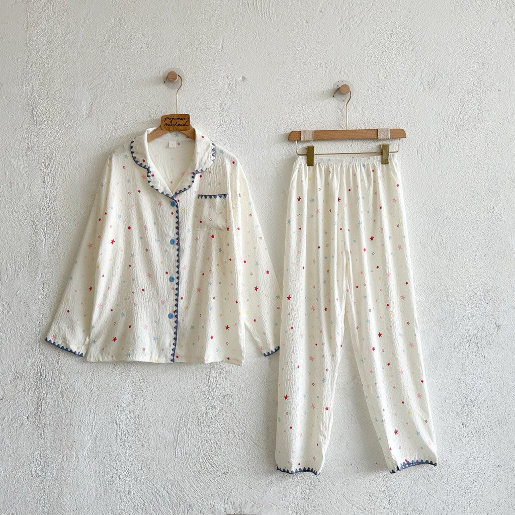 KAWAII | crumpled longsleeves + pants sleepwear pajama set | PajamasOverload