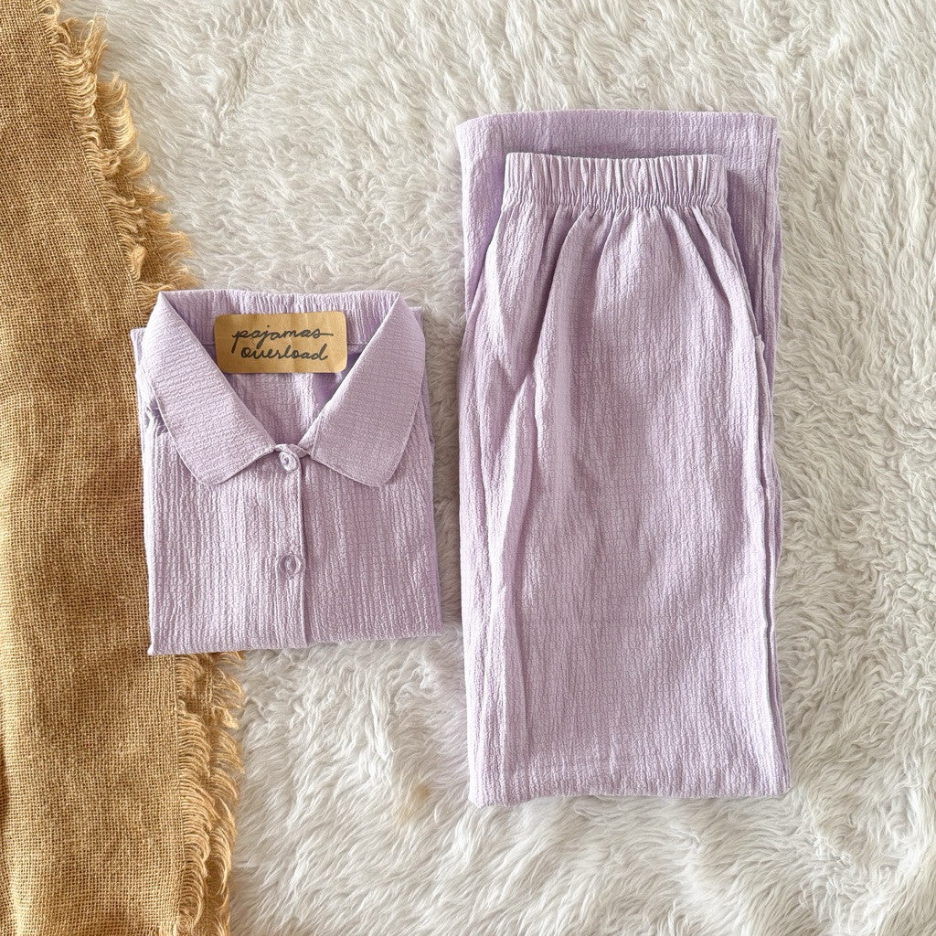 JULIANA PANTS | soft linen shortsleeves + shorts buttondown set | PajamasOverload