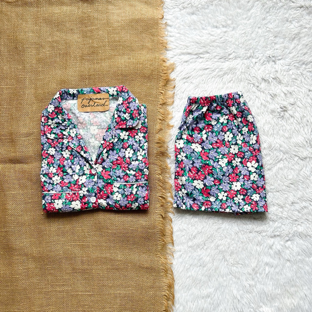 TOKYO | cotton jersey shortsleeves padded pocket + short sleepwear set | PajamasOverload