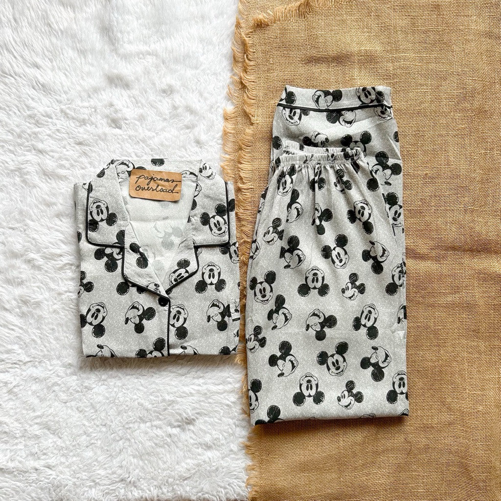 TINA PLUS | crumpled shortsleeves top + pants sleepwear pajama set | PajamasOverload