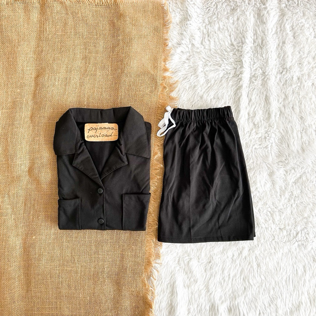 ROME | cotton jersey shortsleeves + shorts sleepwear set | PajamasOverload