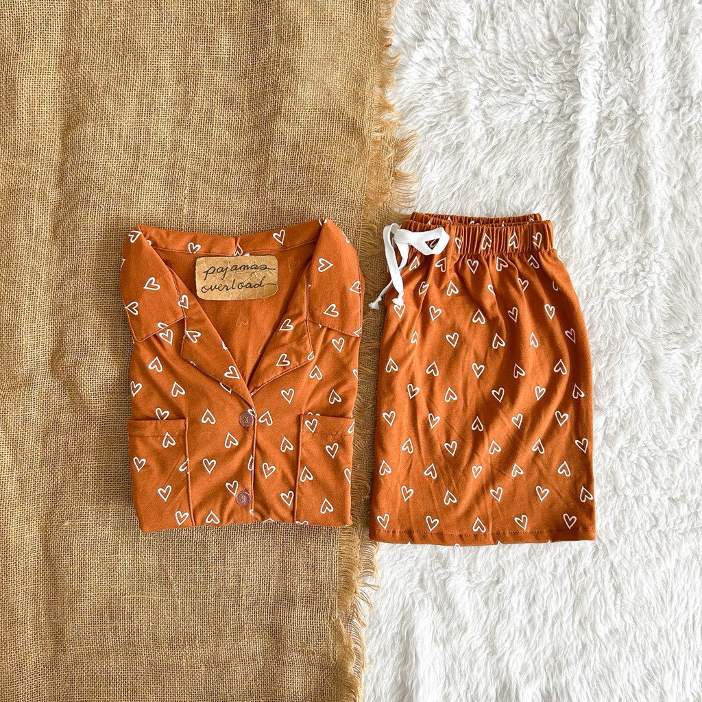 ROME | cotton jersey shortsleeves + shorts sleepwear set | PajamasOverload