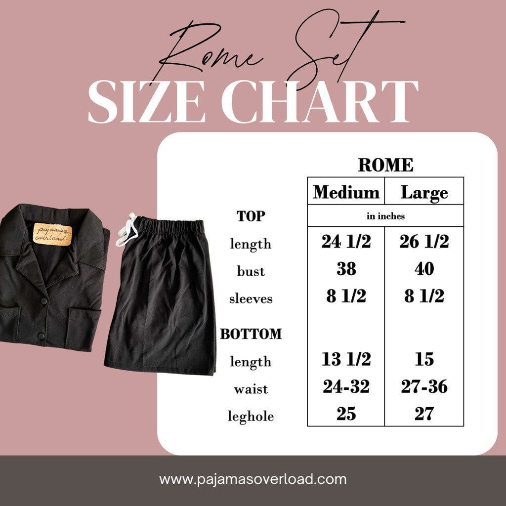 ROME | cotton jersey shortsleeves + shorts sleepwear set | PajamasOverload
