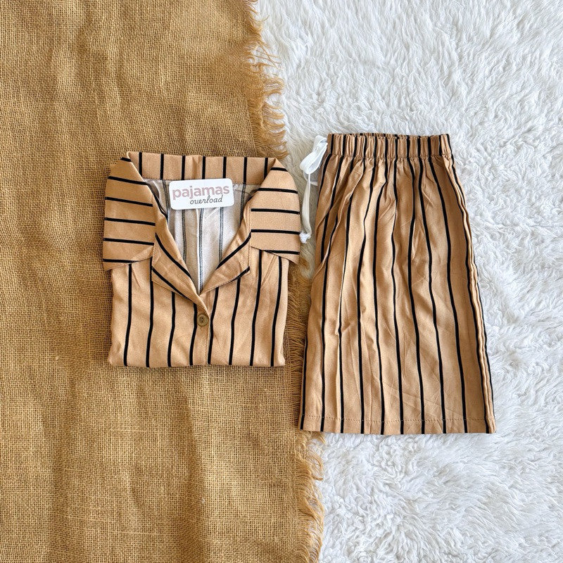 JOY LIMITED PRINT | challis/softlinen shortsleeves + shorts sleepwear pajama set | PajamasOverload